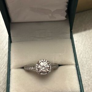 Moissanite Sterling silver ring